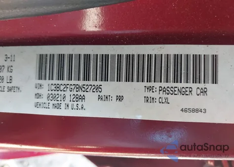 2011 Chrysler 200 Limited from USA, damaged, VIN 1C3BC2FG7BN527205